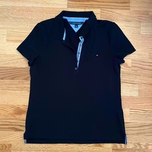 Tommy Hilfiger polo in black, size large women’s